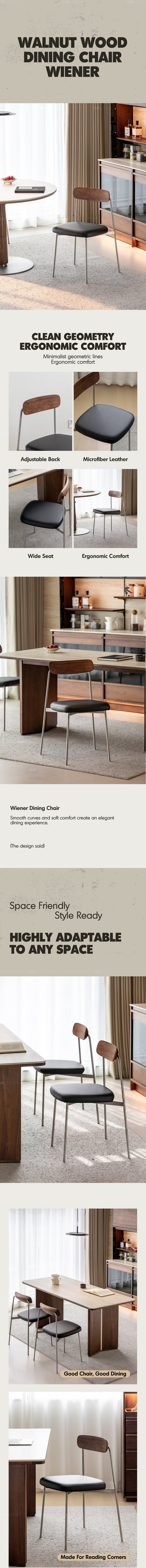 Bauhaus Walnut Wood Dining Chair WIENER More Details and Instruction