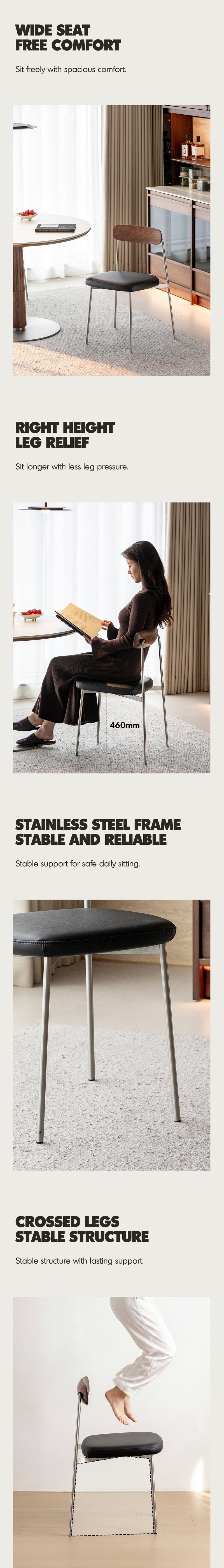 Bauhaus Walnut Wood Dining Chair WIENER More Details and Instruction_5