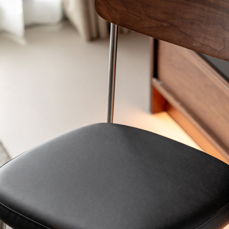 more color details of Bauhaus Walnut Wood Dining Chair WIENER