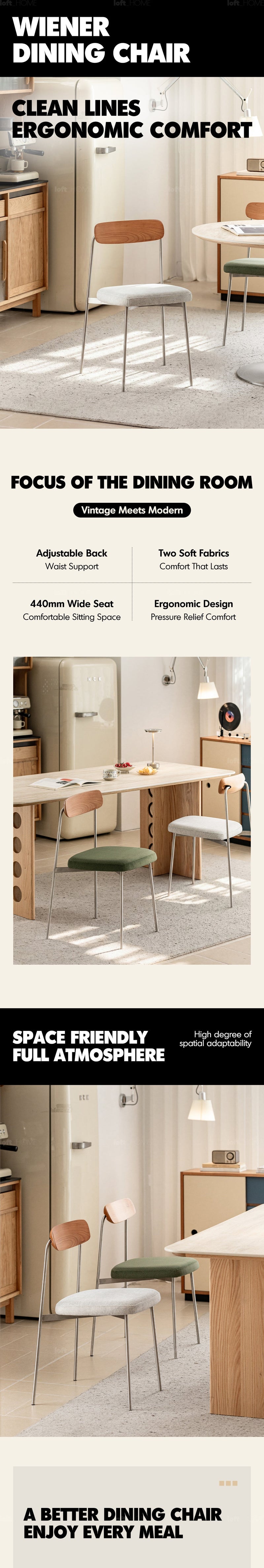 more product details and feature of Bauhaus Cherry Wood Dining Chair WIENER