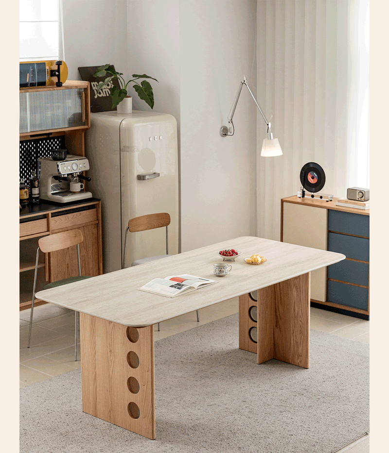 Bauhaus cherry wood dining chair wiener with context.