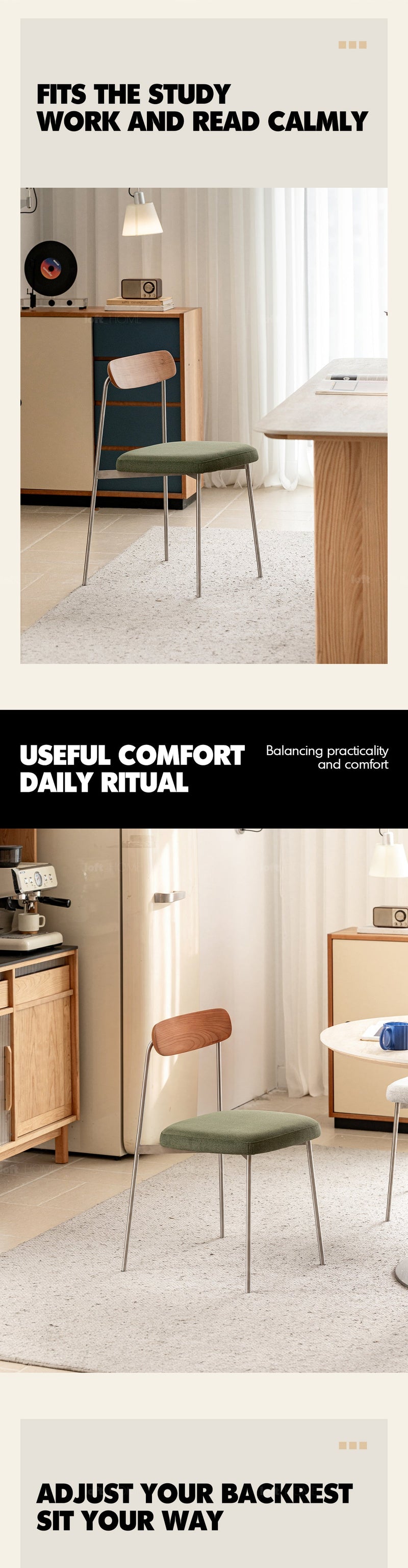 more product details and feature of Bauhaus Cherry Wood Dining Chair WIENER