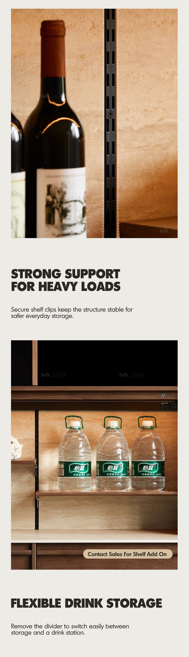 more product details and feature of Japandi Walnut Wood Sintered Stone Storage Side Cabinet AXIS