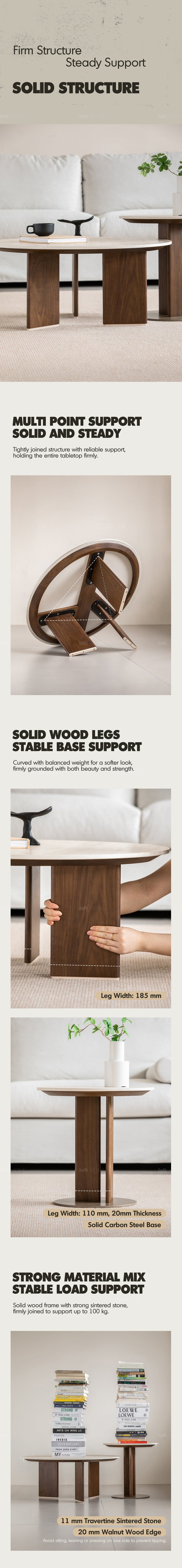 more product details and feature of Japandi Sintered Stone Coffee Table Set VALE