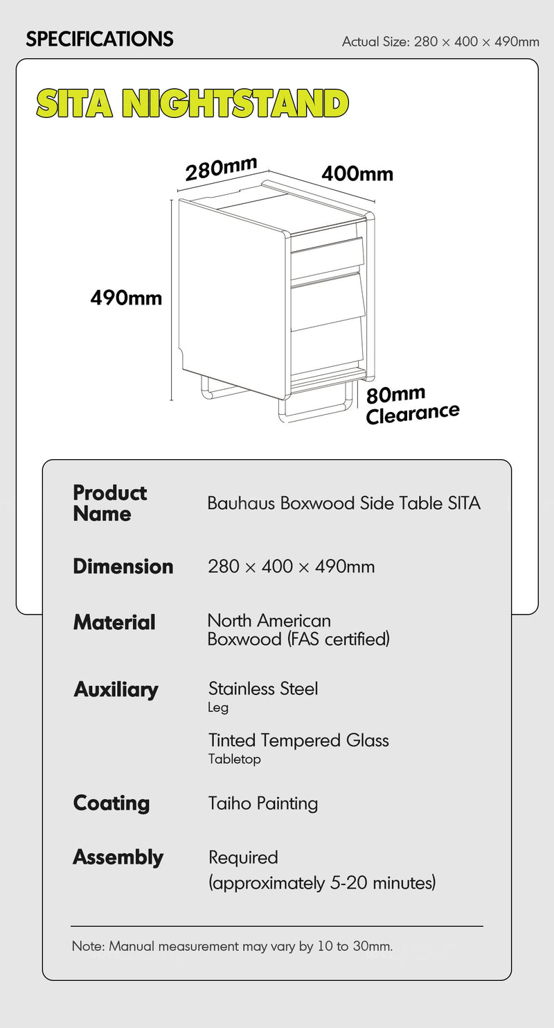more product details and feature of Bauhaus Boxwood Side Table SITA