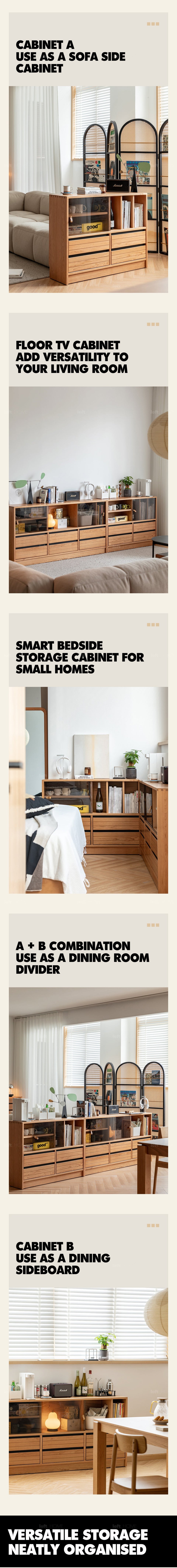more product details and feature of Scandinavian Cherry Wood Modular Cabinet GROVE