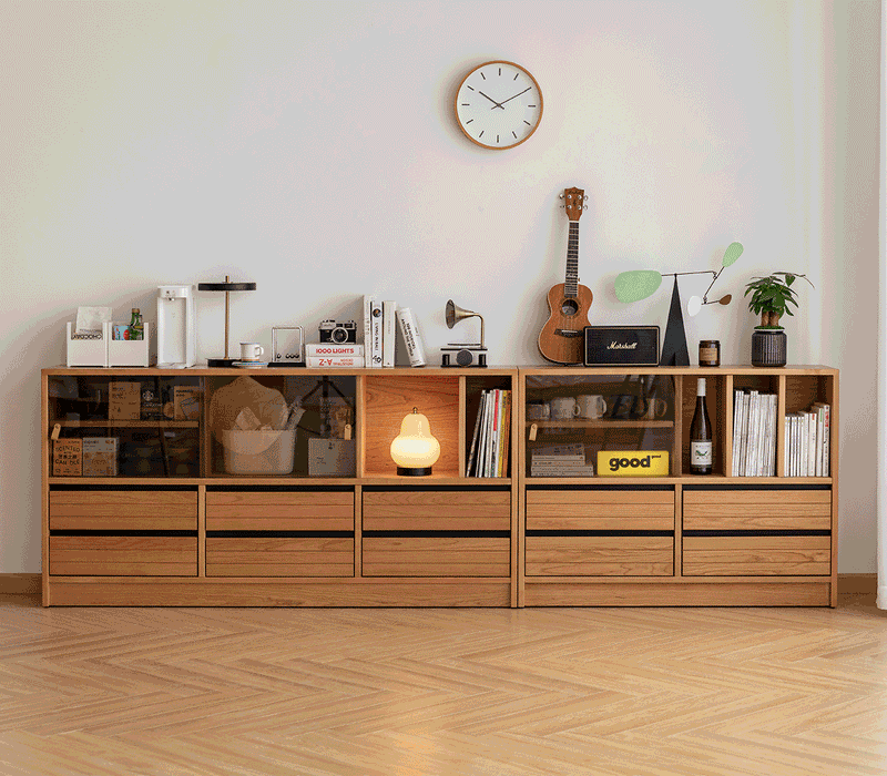 more product details and feature of Scandinavian Cherry Wood Modular Cabinet GROVE