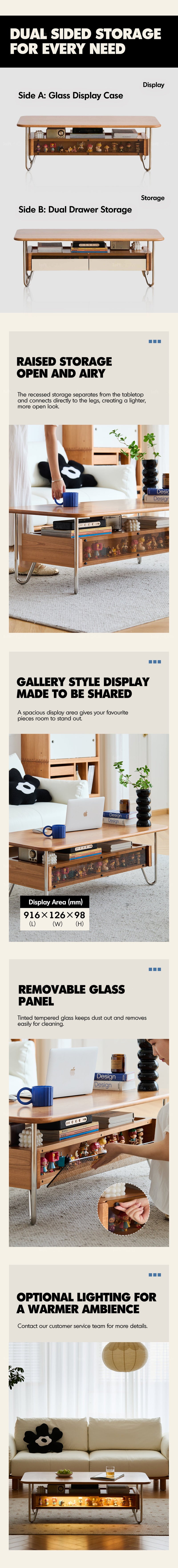 more product details and feature of Bauhaus Cherry Wood Coffee Table LOCKE