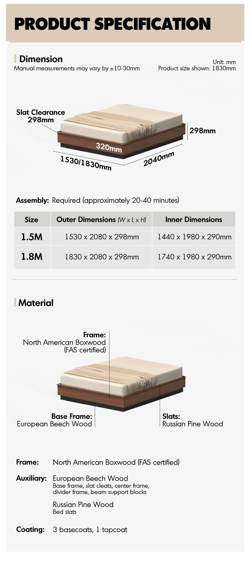 more product details and feature of Vintage Boxwood Lift-Up Storage Platform Bed With Drawer WHEAT FIELD