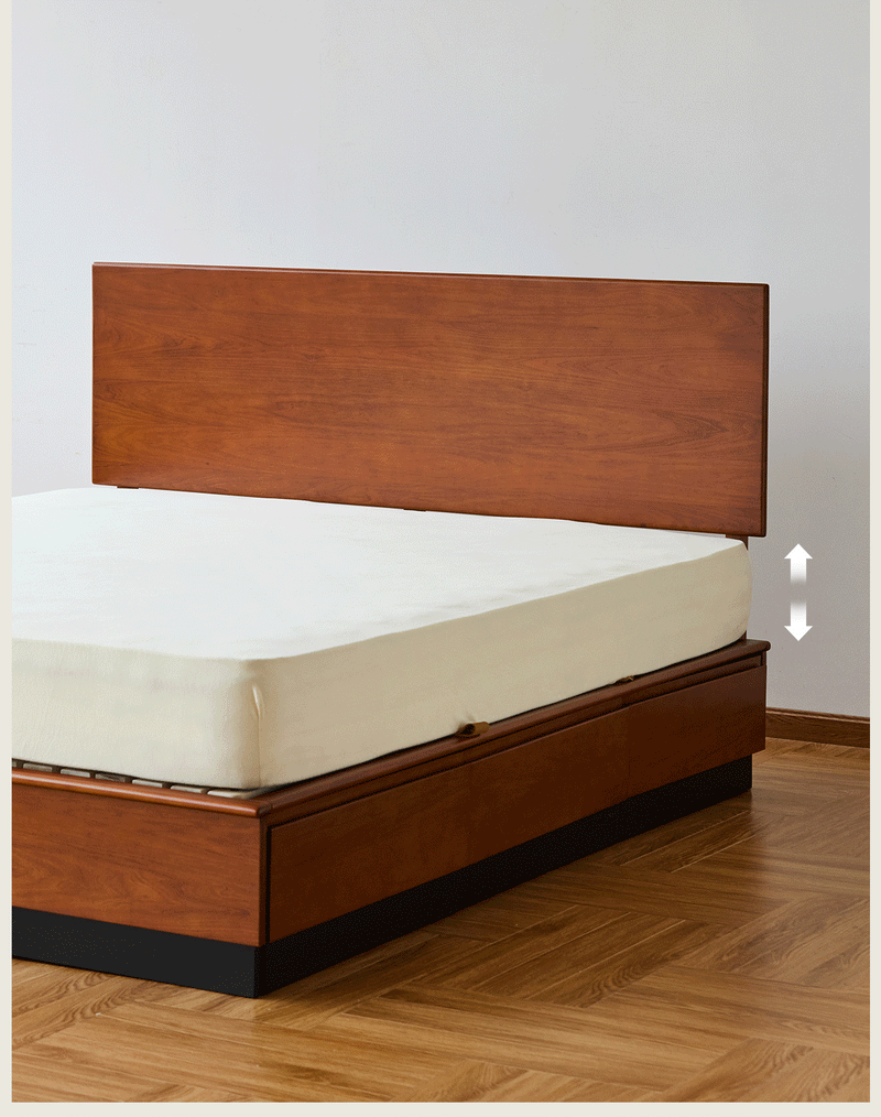more product details and feature of Vintage Boxwood Lift-Up Storage Platform Bed With Drawer WHEAT FIELD