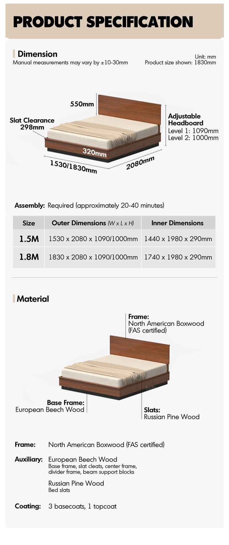 more product details and feature of Vintage Boxwood Lift-Up Storage Bed With Drawer WHEAT FIELD