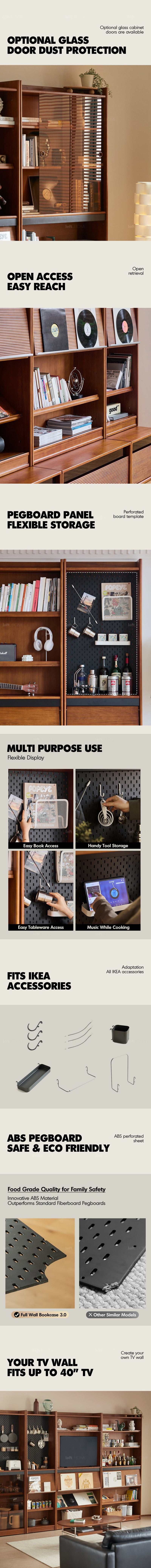more product details and feature of Vintage Boxwood Modular Bookshelf MURA