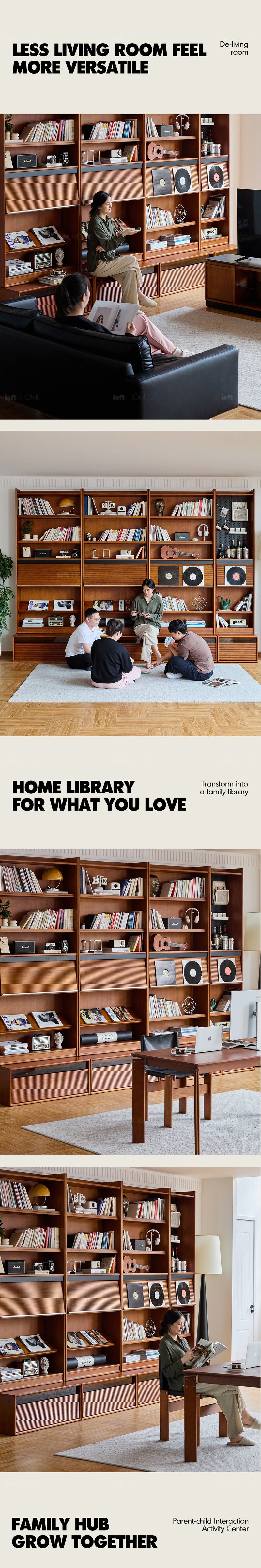 more product details and feature of Vintage Boxwood Modular Bookshelf MURA