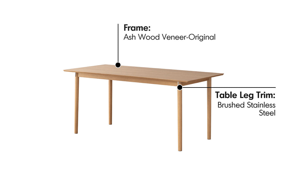 more material details of Minimalist Ash Wood Dining Table BOREL