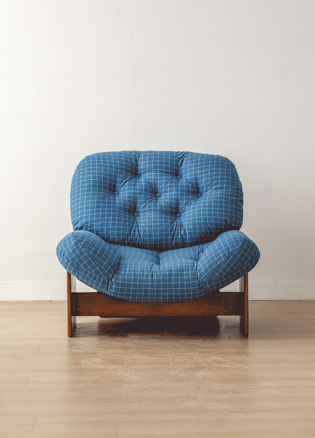 Bauhaus wool fabric 1 seater sofa mies in still life.