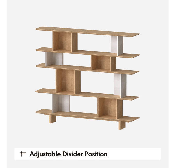 Minimalist oak wood veneer shelf berg situational feels.