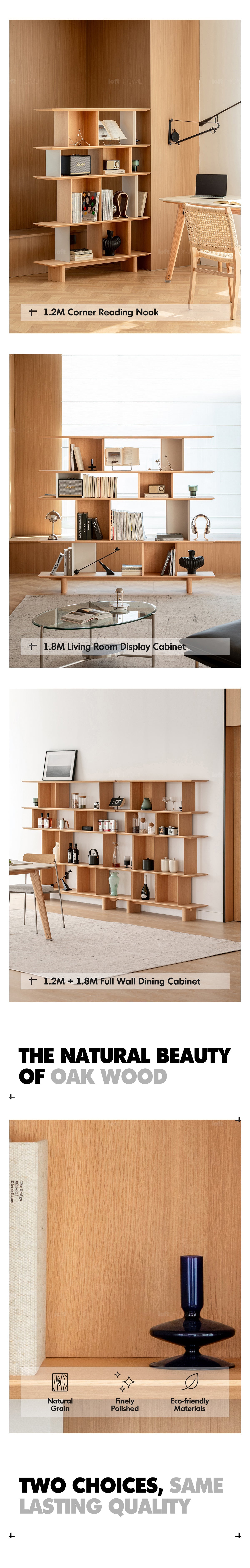more product details and feature of Minimalist Oak Wood Veneer Shelf BERG