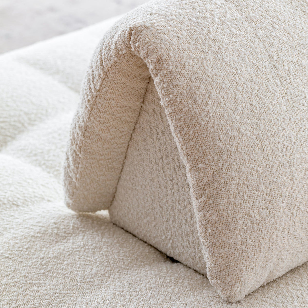 more color details of Cream Boucle Fabric Modular 2 Seater Sofa Couch BLOC