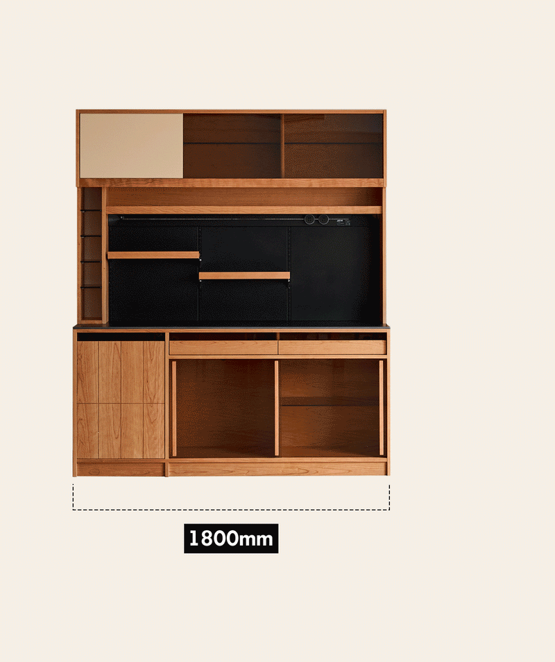 more product details and feature of Scandinavian Cherry Wood Sintered Stone Side Cabinet TIMELESS