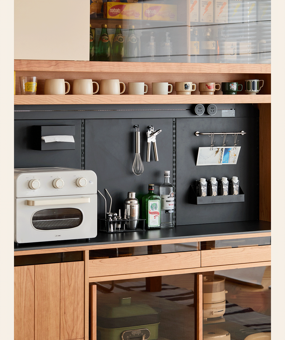 more product details and feature of Scandinavian Cherry Wood Sintered Stone Side Cabinet TIMELESS