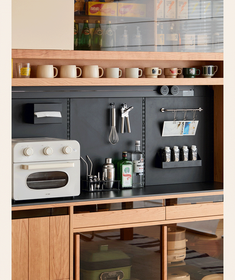 more product details and feature of Scandinavian Cherry Wood Sintered Stone Side Cabinet TIMELESS