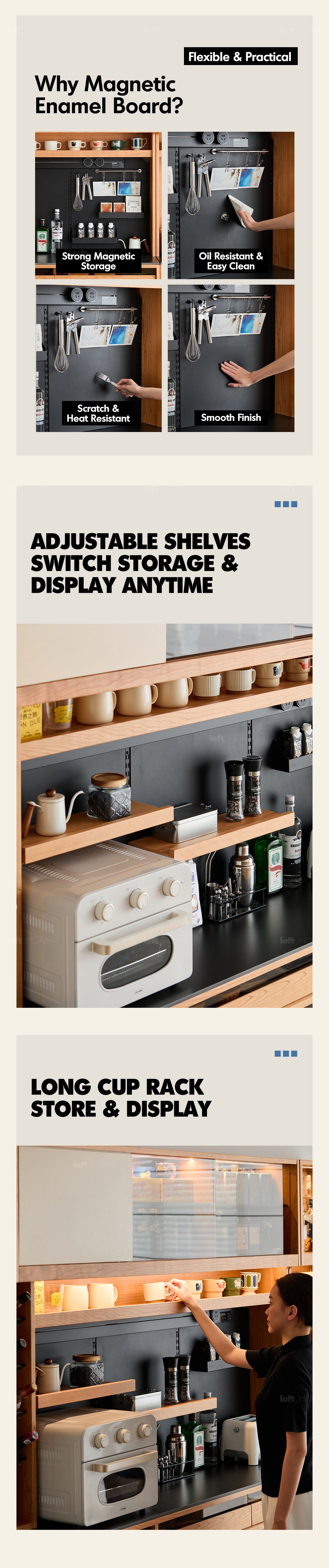 more product details and feature of Scandinavian Cherry Wood Sintered Stone Side Cabinet TIMELESS