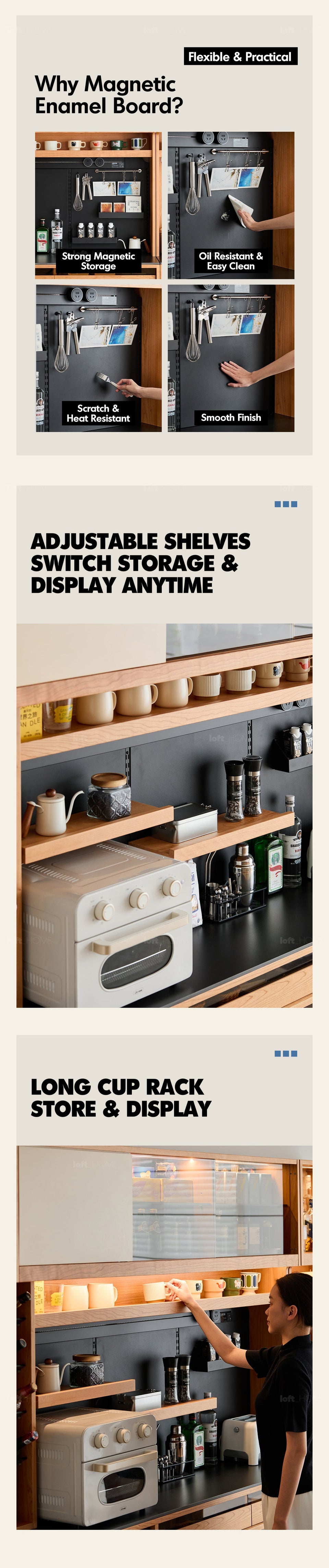 more product details and feature of Scandinavian Cherry Wood Sintered Stone Side Cabinet TIMELESS