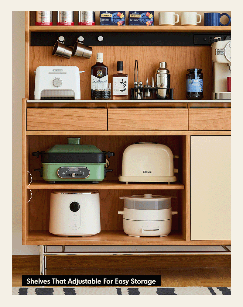 Scandinavian Sintered Stone Storage Side Cabinet TIME More Details and Instruction_7