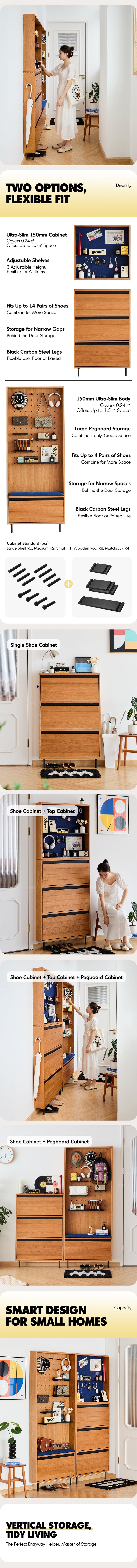 Scandinavian Cherry Wood Shoe Cabinet CORNER More Details and Instruction_3