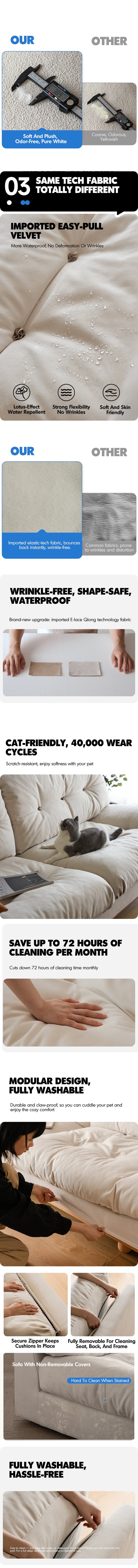 Scandinavian Cat Scratch Resistant Fabric 4 Seater Sofa NIMBUS More Details and Instruction_5