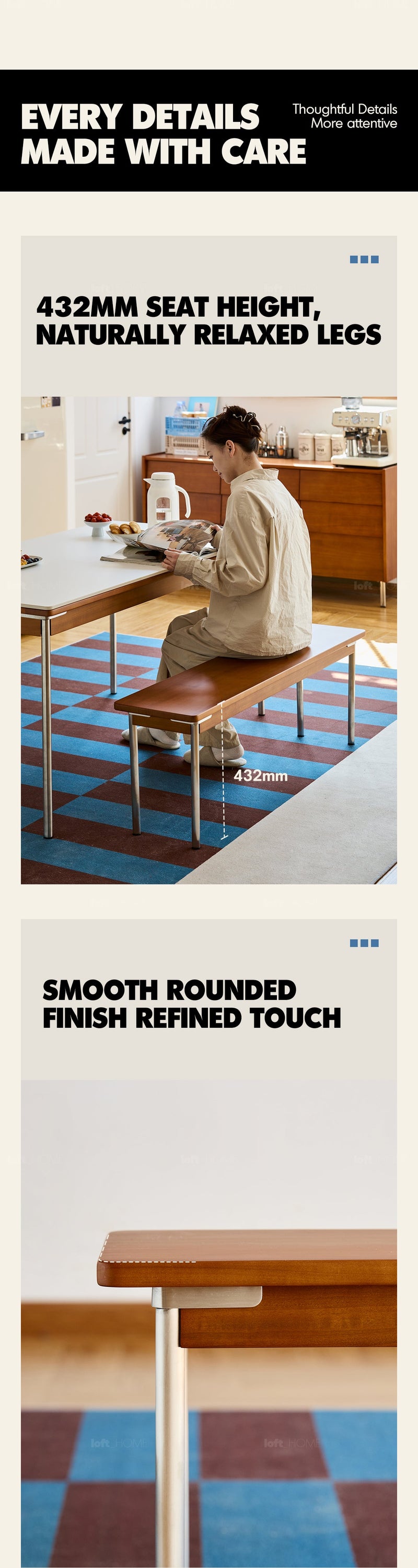 Bauhaus Boxwood Dining Bench PINECONE More Details and Instruction_3