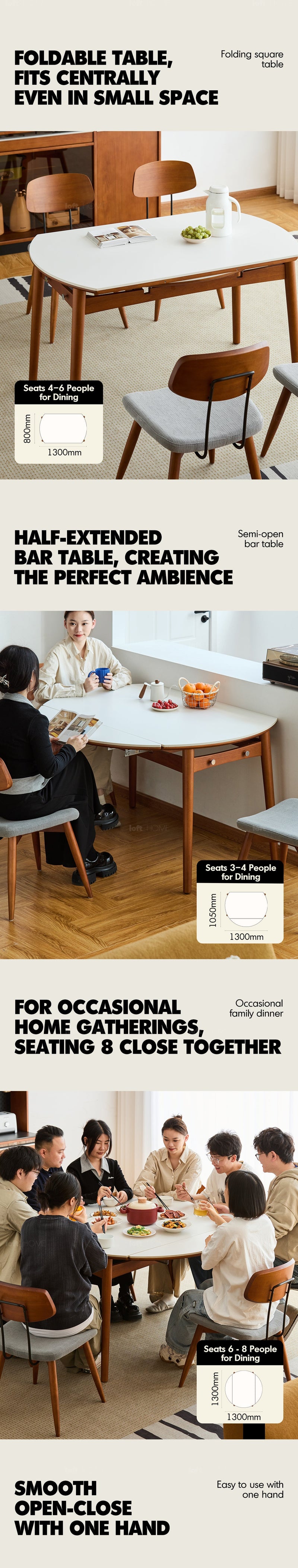 Vintage Sintered Stone Extendable Dining Table MINIMA More Details and Instruction_3