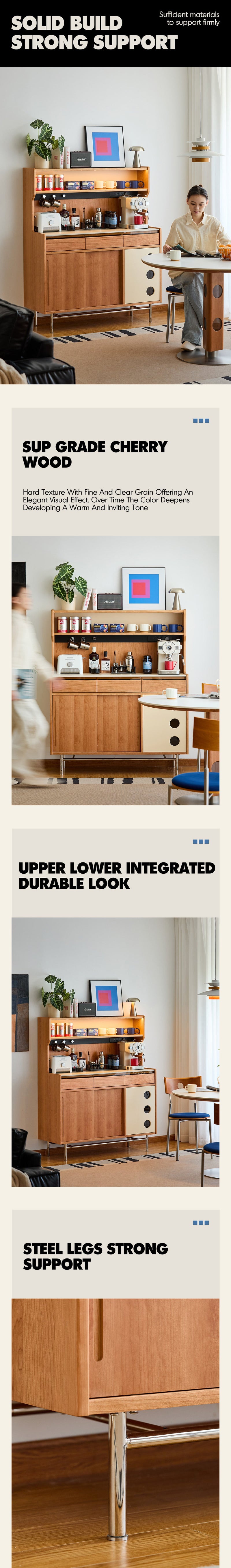 Scandinavian Sintered Stone Storage Side Cabinet TIME More Details and Instruction_8