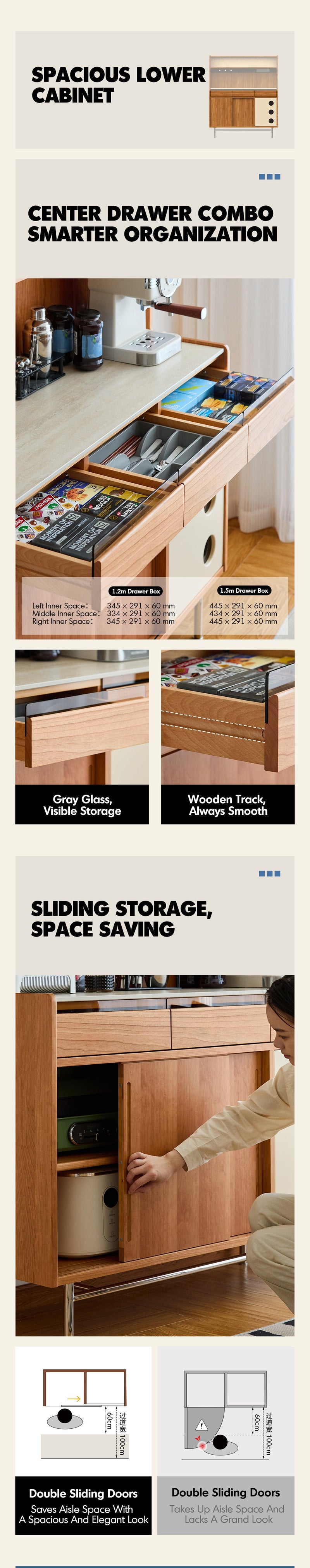Scandinavian Sintered Stone Storage Side Cabinet TIME More Details and Instruction_5