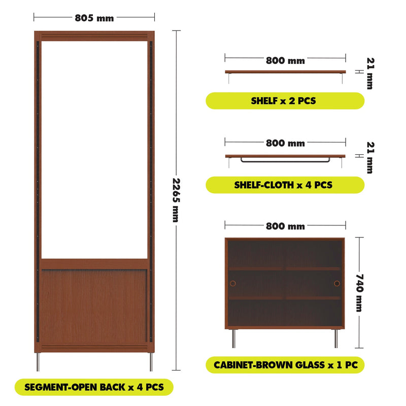 Bauhaus boxwood modular hanging wall shelf system muse wardrobe detail 3.