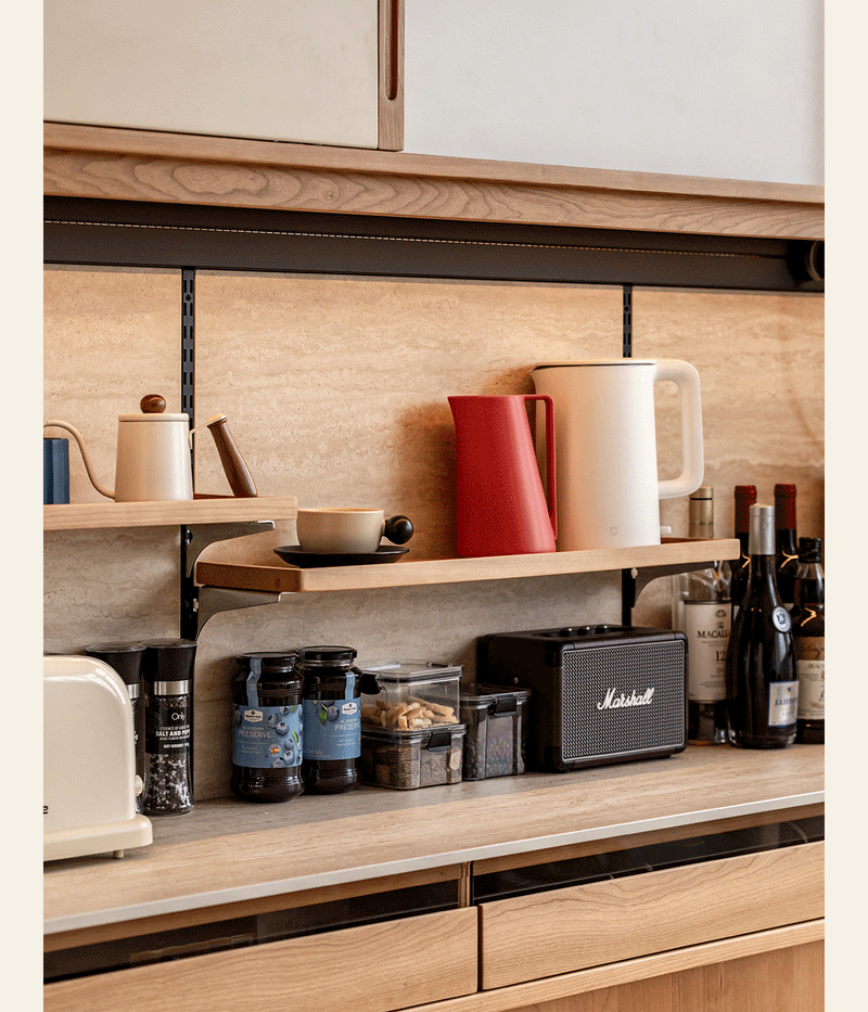 Scandinavian Cherry Wood Sintered Stone Storage Side Cabinet TIMELESS More Details and Instruction_12