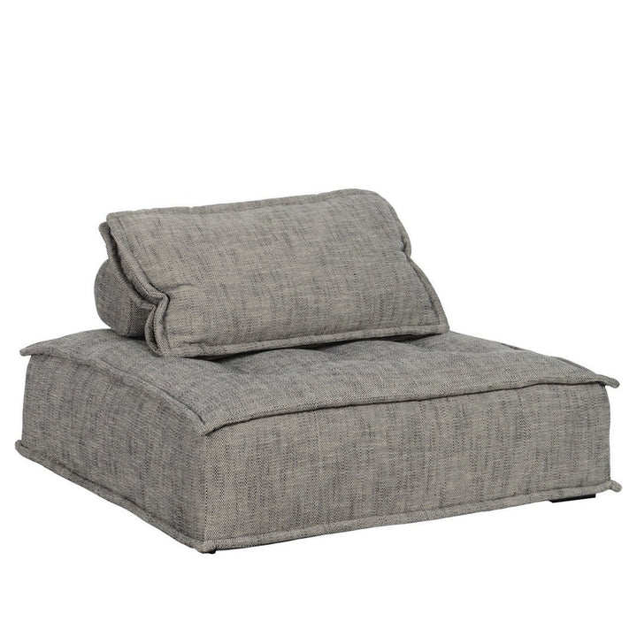 Vintage fabric 1 seater sofa element single in real life style.