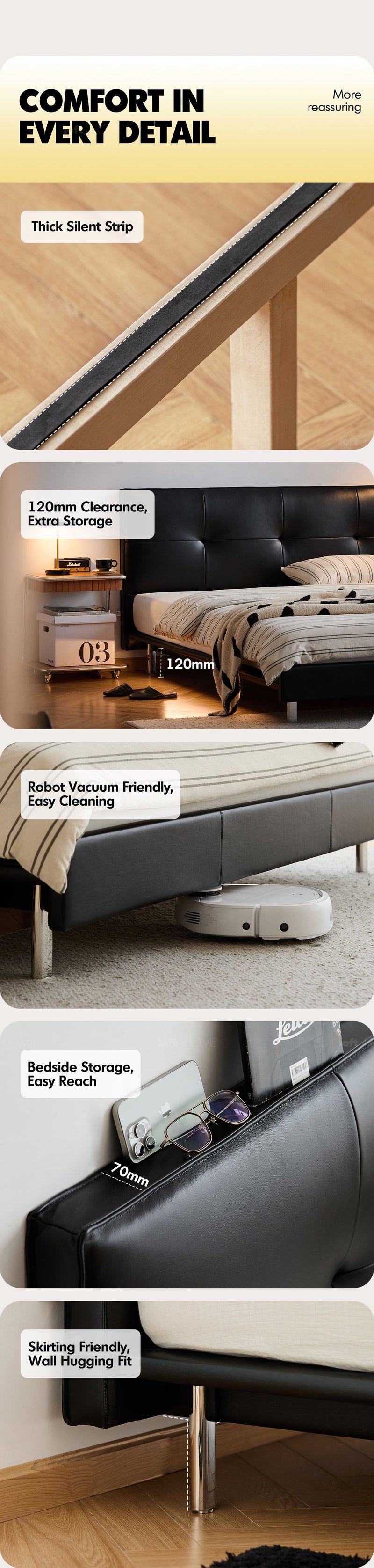 Bauhaus Genuine Leather Bed SKILLFUL More Details and Instruction_13