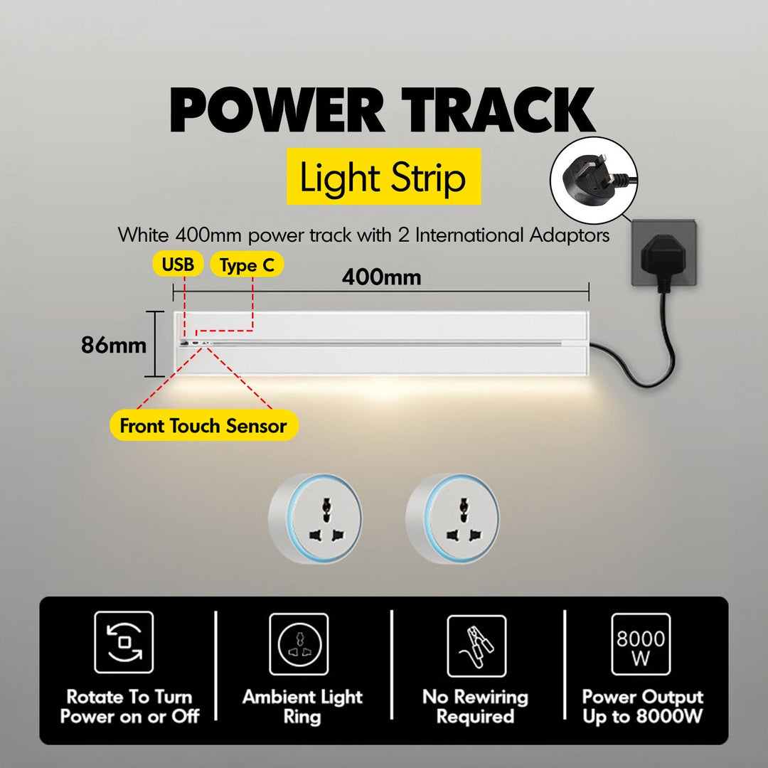 Aluminium Power Track And Adaptors With Motion Sensor LED Light