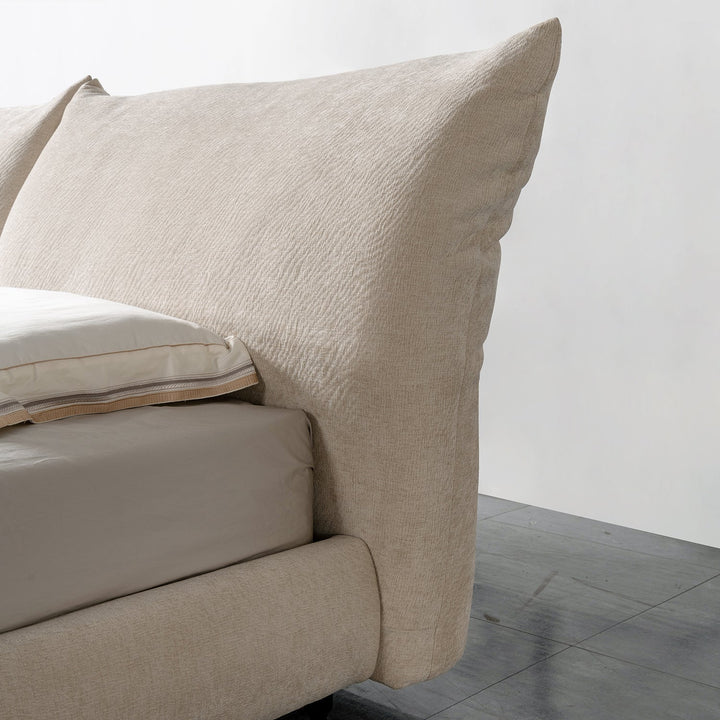 Contemporary Velvet Fabric Bed STANDARD