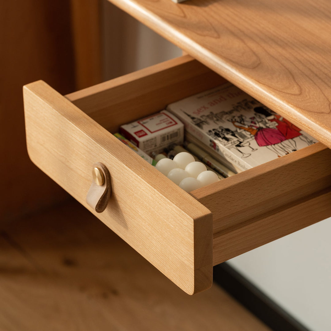 Scandinavian Cherry Wood Study Table KASHIMA