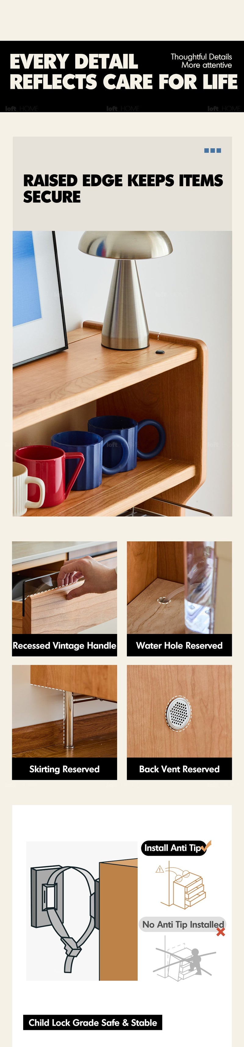 Scandinavian Sintered Stone Storage Side Cabinet TIME More Details and Instruction_9