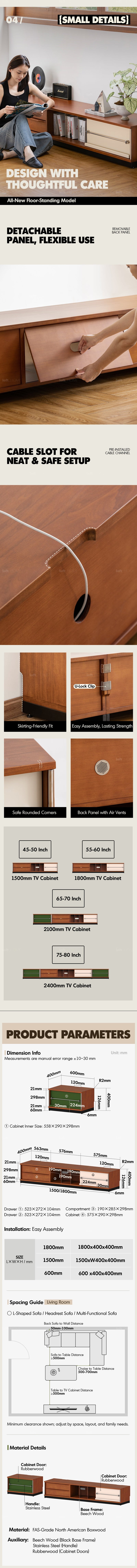 Bauhaus Boxwood Modular TV Console SILVER WING More Details and Instruction_4