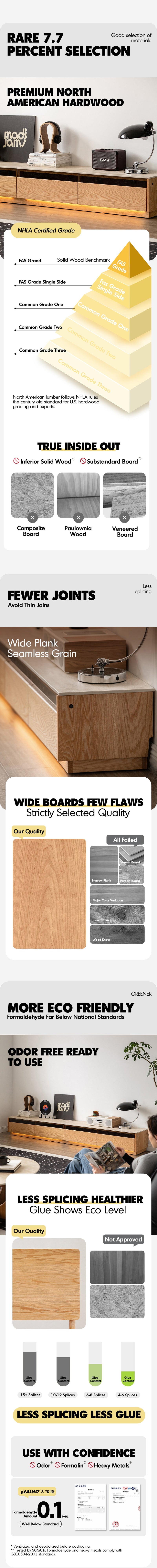 Scandinavian Oak Wood TV Console FLOATING LIGHT More Details and Instruction_6