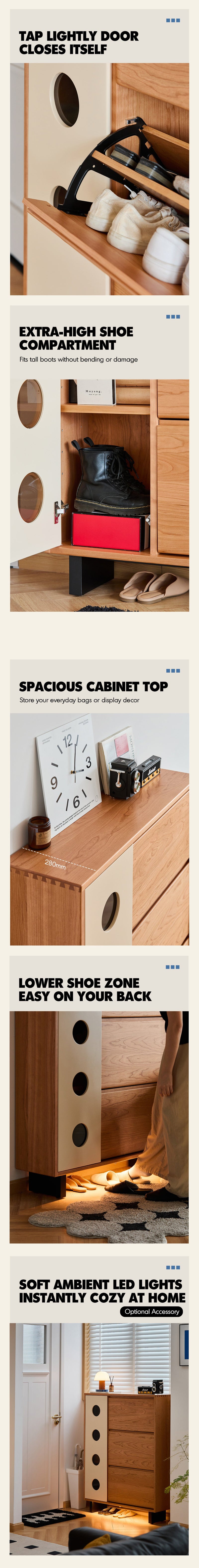 Scandinavian Cherry Wood Shoe Cabinet TIMELESS More Details and Instruction_9