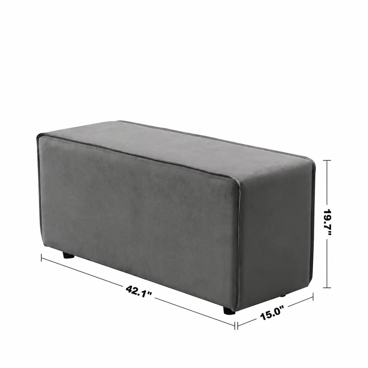Modern Fabric Modular Sofa Armrest WOOLEN Size Chart