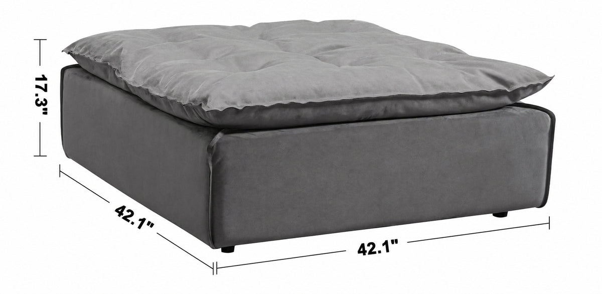 Modern Fabric Modular Ottoman WOOLEN L Size Chart