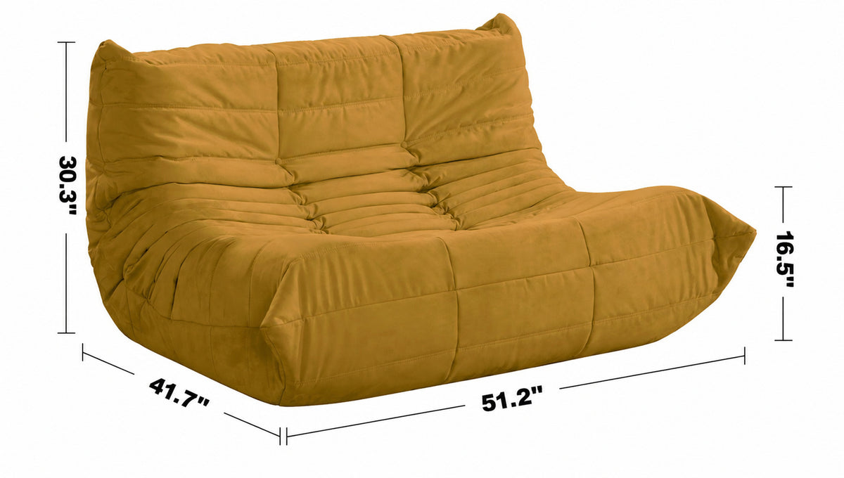 Bauhaus Fabric Modular 2 Seater Sofa CATER Size Chart