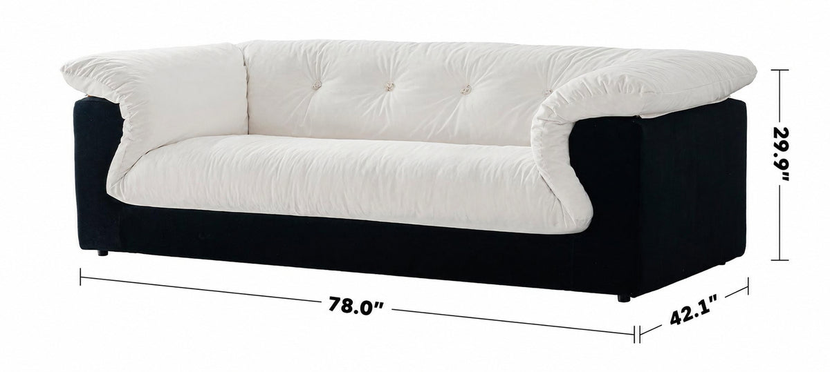 Cream Suede Fabric 2 Seater Sofa CAMELLIA Size Chart