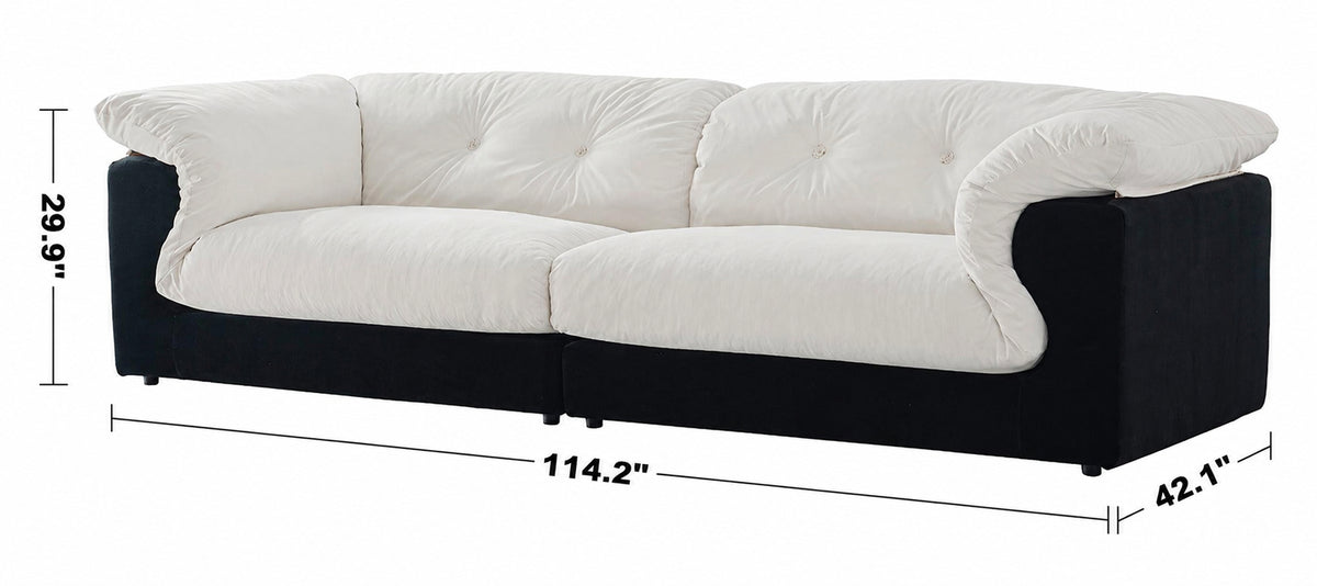 Cream Suede Fabric 4 Seater Sofa CAMELLIA Size Chart